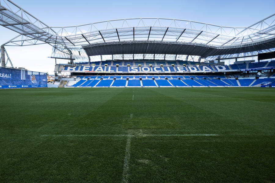 Las obras en el estadio de Anoeta avanzan a buen ritmo.