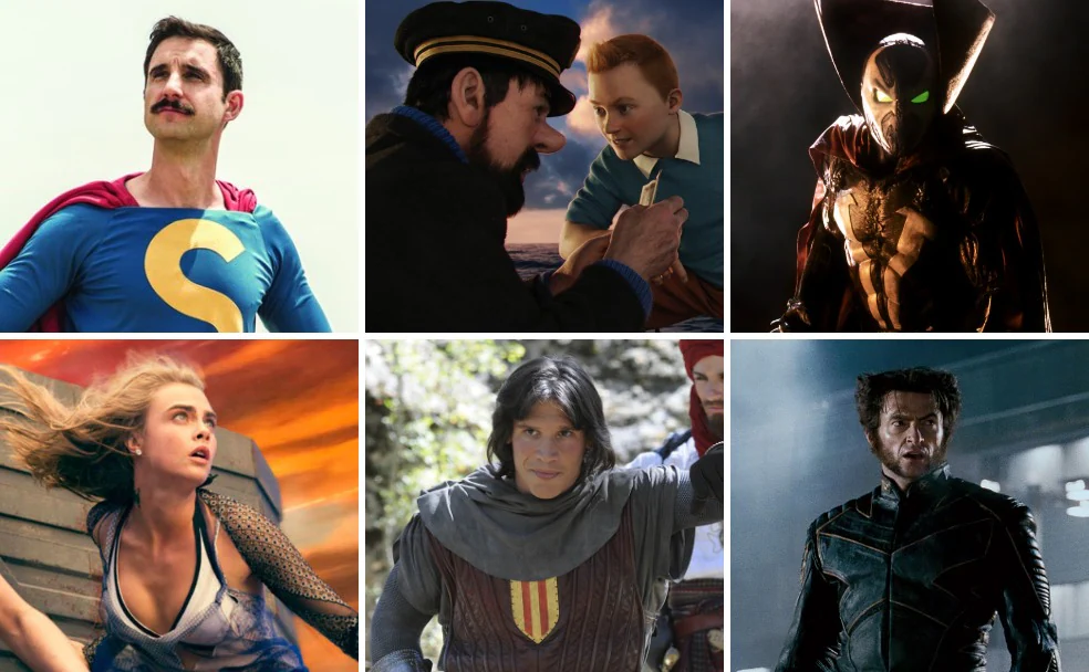 'Superlópez', 'Las aventuras de Tintín', 'Spawn', 'Valerian y la ciudad de los mil planetas', 'El capitán Trueno' y 'X-Men'.