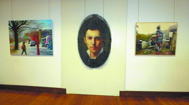 'El joven pintor' collage del pamplonés David Anocibar, primer premio en la última edición de 2016.