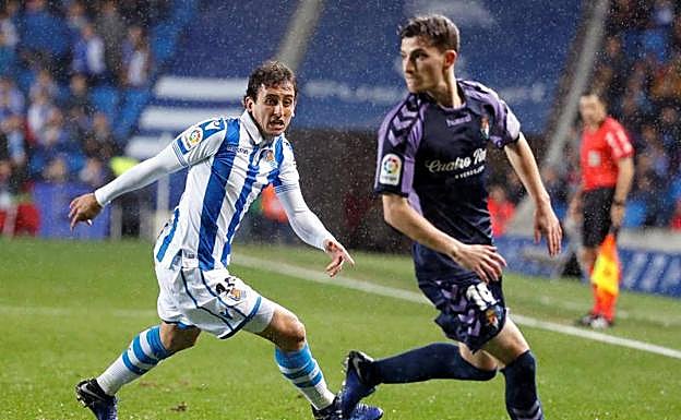 Oyarzabal ha marcado el gol frente al Valladolid. 