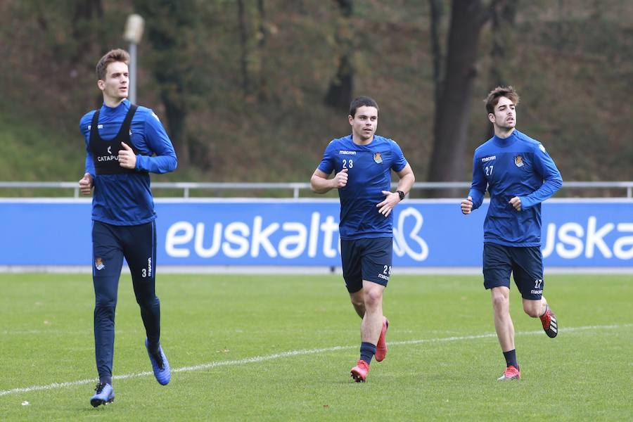 Los de Garitano han entrenado esta mañana en Zubieta tratando de olvidar la derrota en Anoeta y pensando ya en su próximo rival.