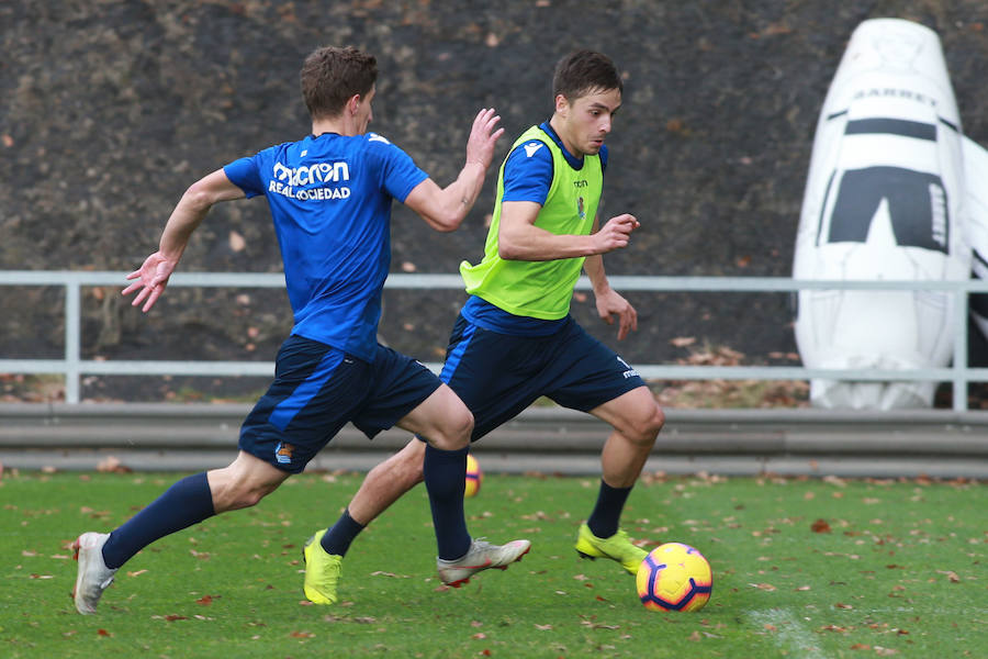 Los de Garitano han entrenado esta mañana en Zubieta tratando de olvidar la derrota en Anoeta y pensando ya en su próximo rival.