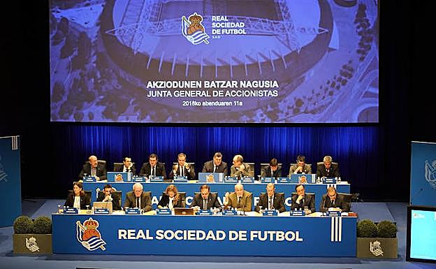 Imagen de la Junta de este martes en el Kursaal. 