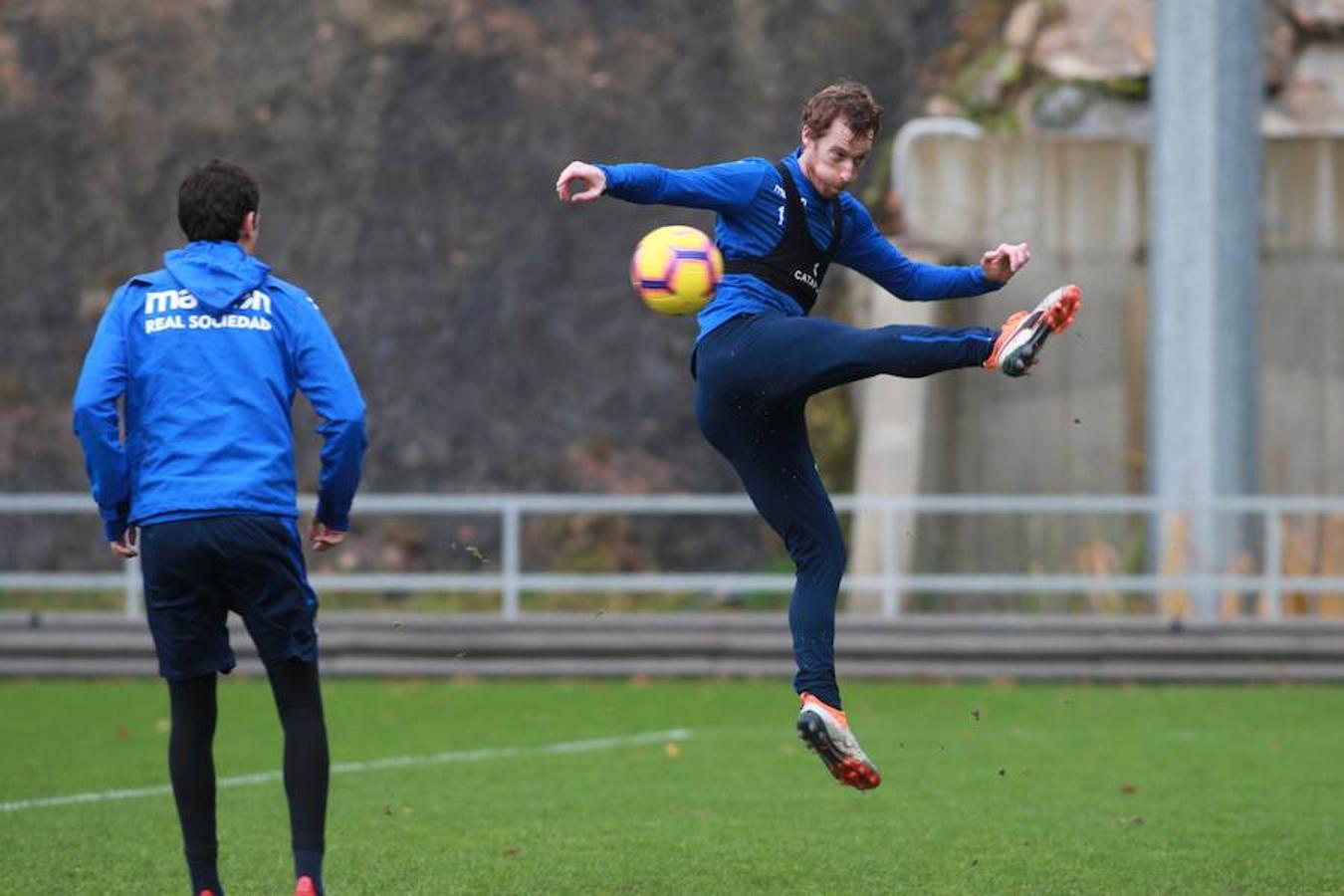 El equipo txuri-urdin se ha ejercitado hoy en Zubieta antes de medirse este sábado al Getafe