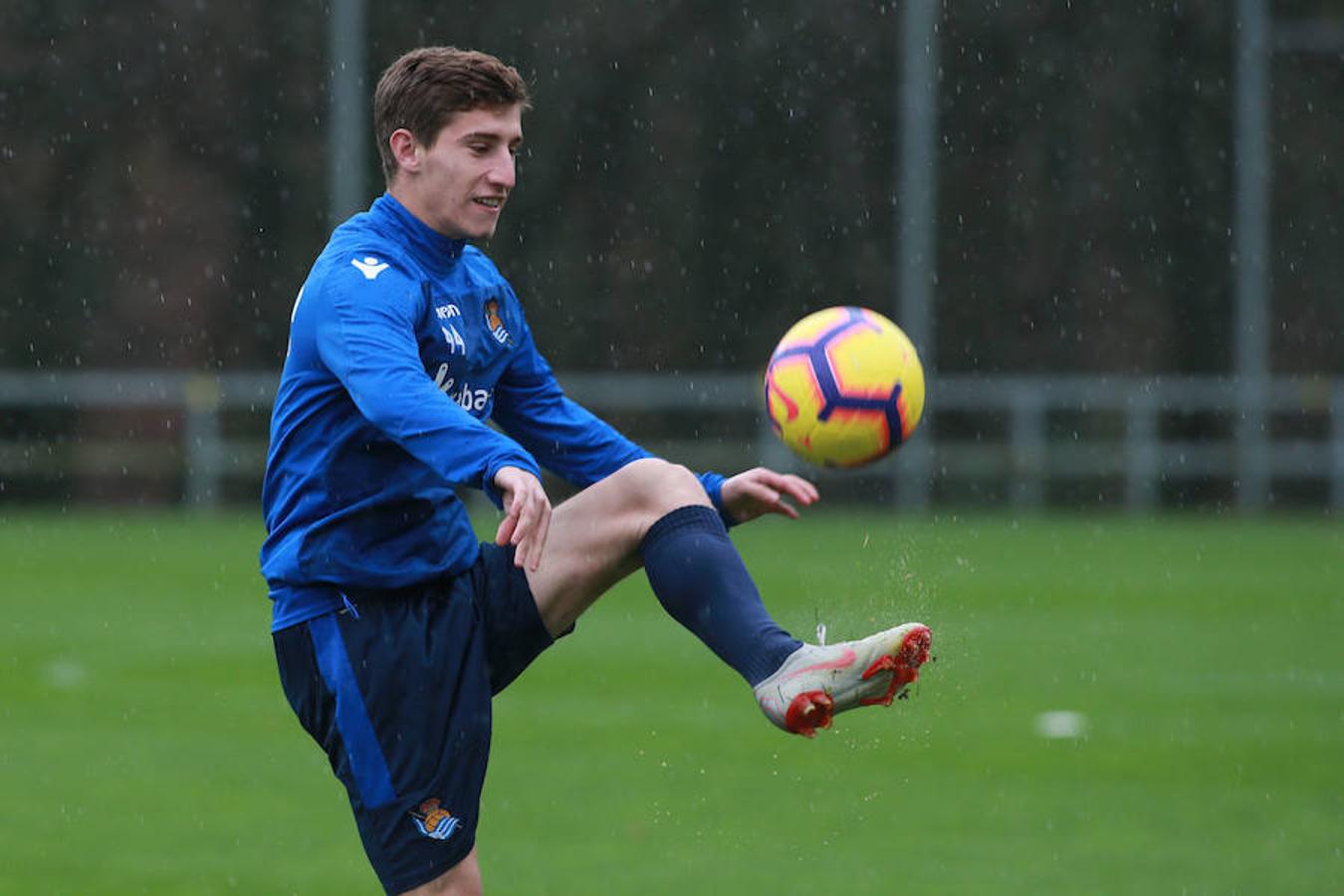 El equipo txuri-urdin se ha ejercitado hoy en Zubieta antes de medirse este sábado al Getafe