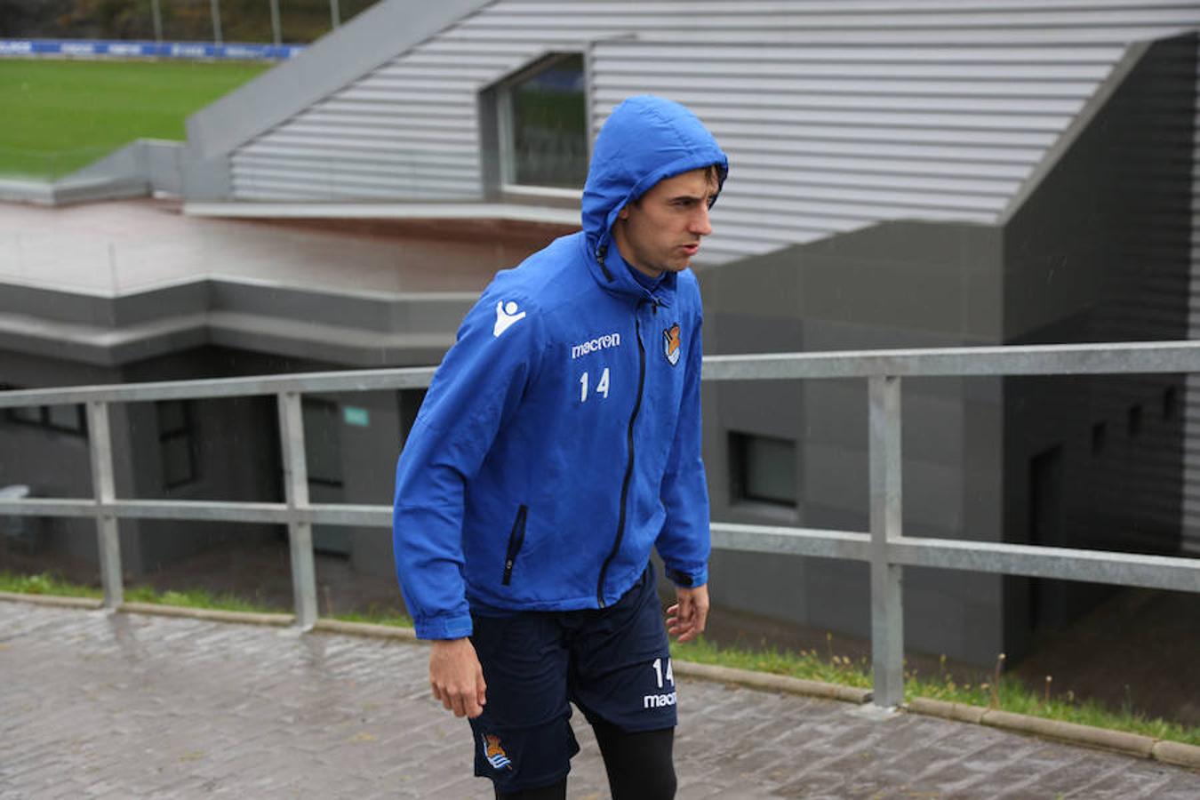 El equipo txuri-urdin se ha ejercitado hoy en Zubieta antes de medirse este sábado al Getafe