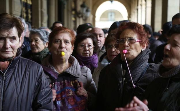 Protestas de pensionistas en San Sebastián. 