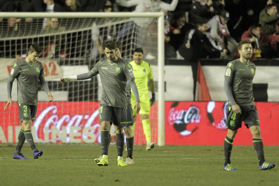 Partido muy disputado en Vallecas de la Real Sociedad