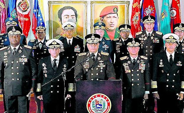 El ministro de Defensa venezolano Vladimir Padrino López, este jueves en Caracas. 