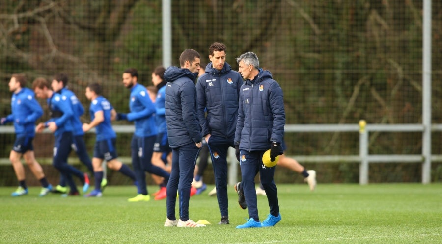 La Real Sociedad ha completado esta sábado la última sesión preparatoria antes de recibir al Huesca este domingo en Anoeta. 