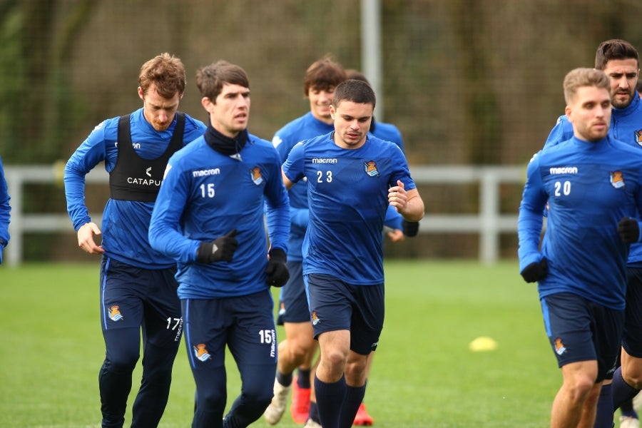 La Real Sociedad ha completado esta sábado la última sesión preparatoria antes de recibir al Huesca este domingo en Anoeta. 