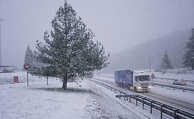 Galería. La nieve llega a Pagozelai. 