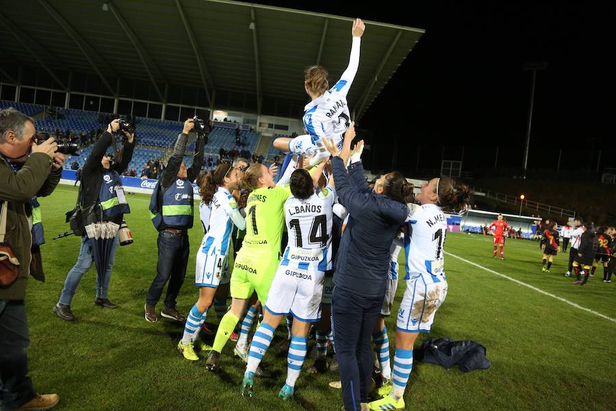 La Real femenina ha goleado este miércoles al Rayo Vallecano en Zubieta. El resultado final ha sido 4-0.