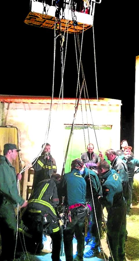 Rescate del hombre que cayó a un pozo en Albacete en 2015.