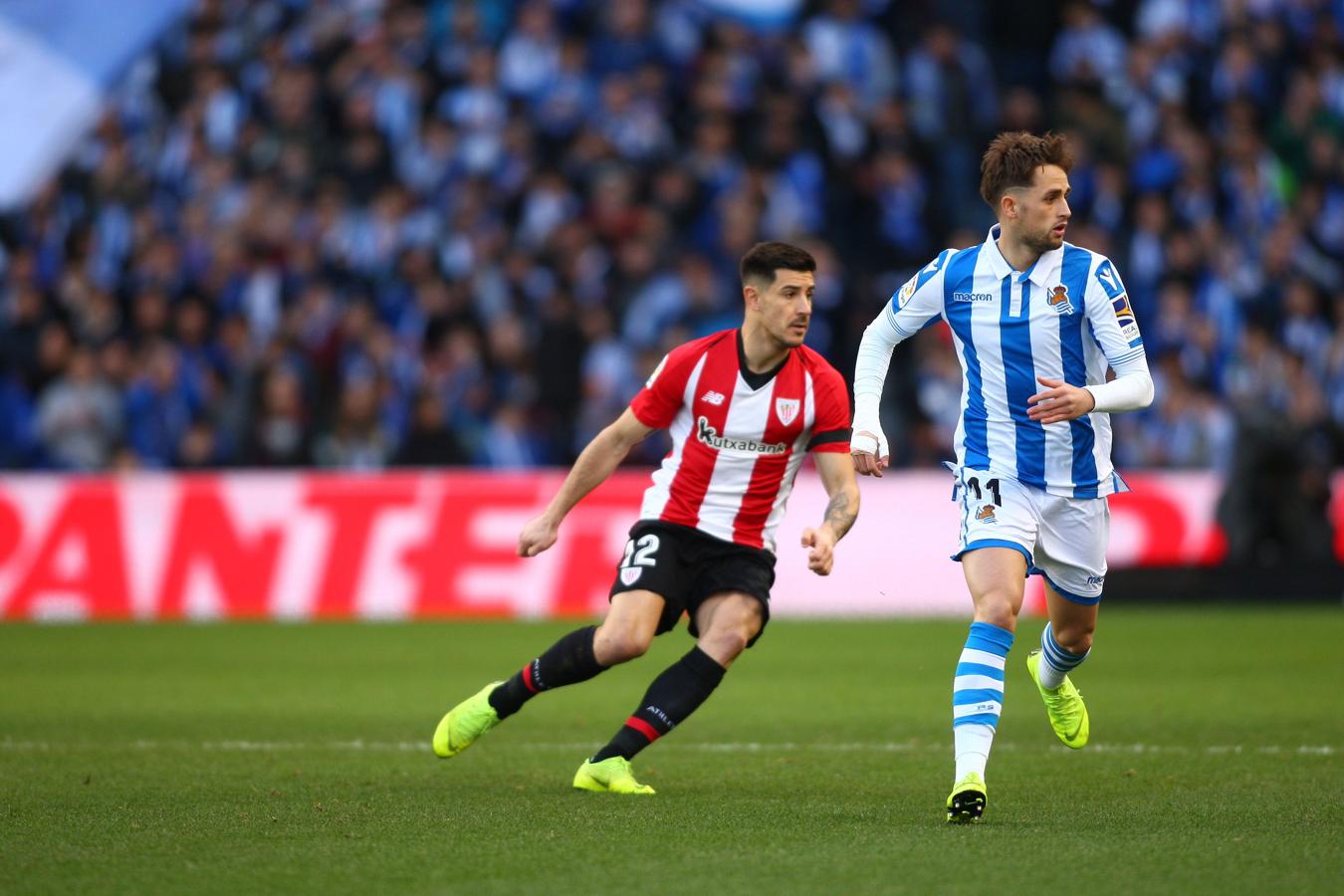 Las mejores imágenes del derbi entre la Real Sociedad y el Athletic en Anoeta. 