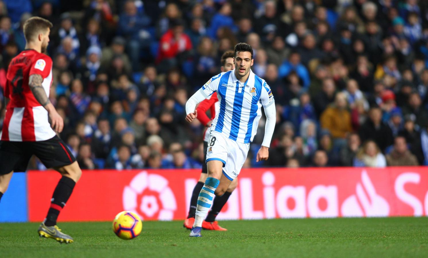 Las mejores imágenes del derbi entre la Real Sociedad y el Athletic en Anoeta. 
