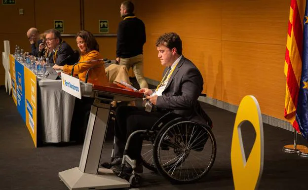 David Bonvehí, en la reunión de ayer del Consell Nacional del PDeCAT