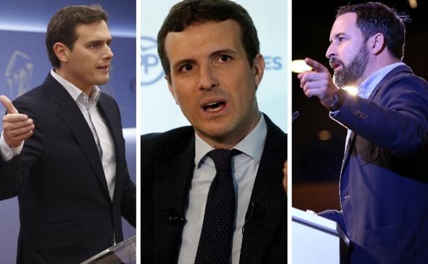 Rivera, Casado y Abascal. 