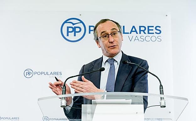 El presidente del PP vasco, Alfonso Alonso.