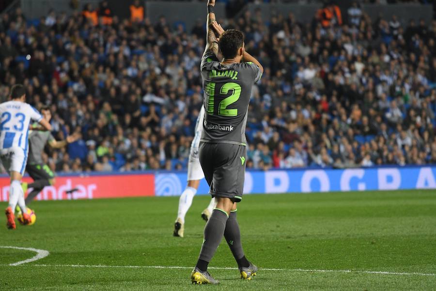Las fotos más espectáculares del encuentro disputado en Anoeta entre Real Sociedad (esta vez con la segunda equipación) y el Leganés.