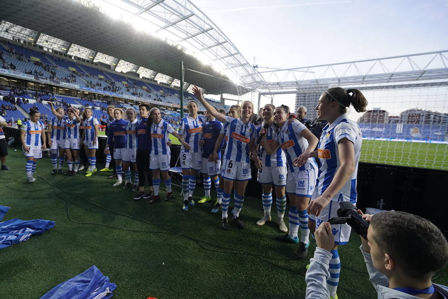 Las mejores imágenes de la victoria de la Real Sociedad ante el Sevilla y que le sirve para entrar en la final de la Copa de la Reina por primera vez en su historia 