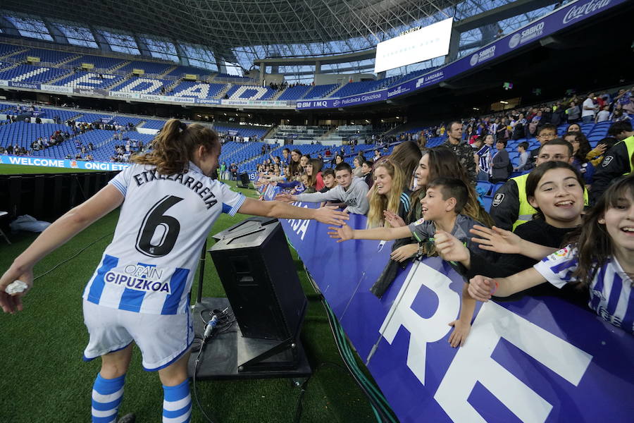 Las mejores imágenes de la victoria de la Real Sociedad ante el Sevilla y que le sirve para entrar en la final de la Copa de la Reina por primera vez en su historia 