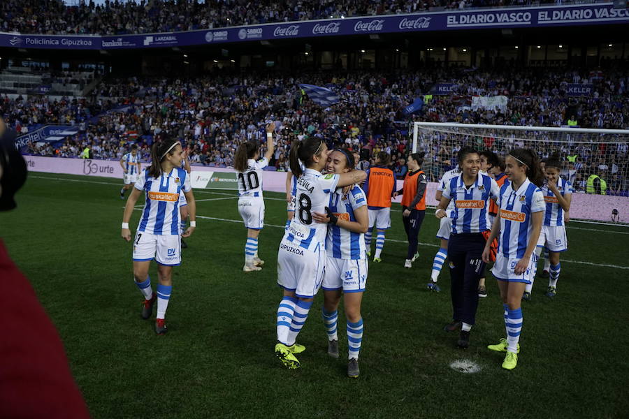 Las mejores imágenes de la victoria de la Real Sociedad ante el Sevilla y que le sirve para entrar en la final de la Copa de la Reina por primera vez en su historia 
