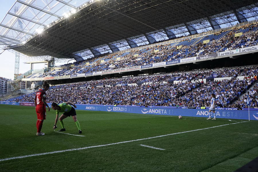 Las mejores imágenes de la victoria de la Real Sociedad ante el Sevilla y que le sirve para entrar en la final de la Copa de la Reina por primera vez en su historia 