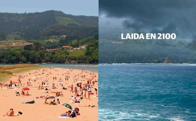 Euskadi en 2100: el mar se come las playas de Zarautz y Getaria mientras el sol seca el viñedo alavés