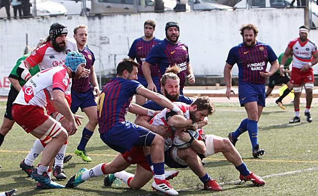 Partido del Ampo Ordizia ante el Barça