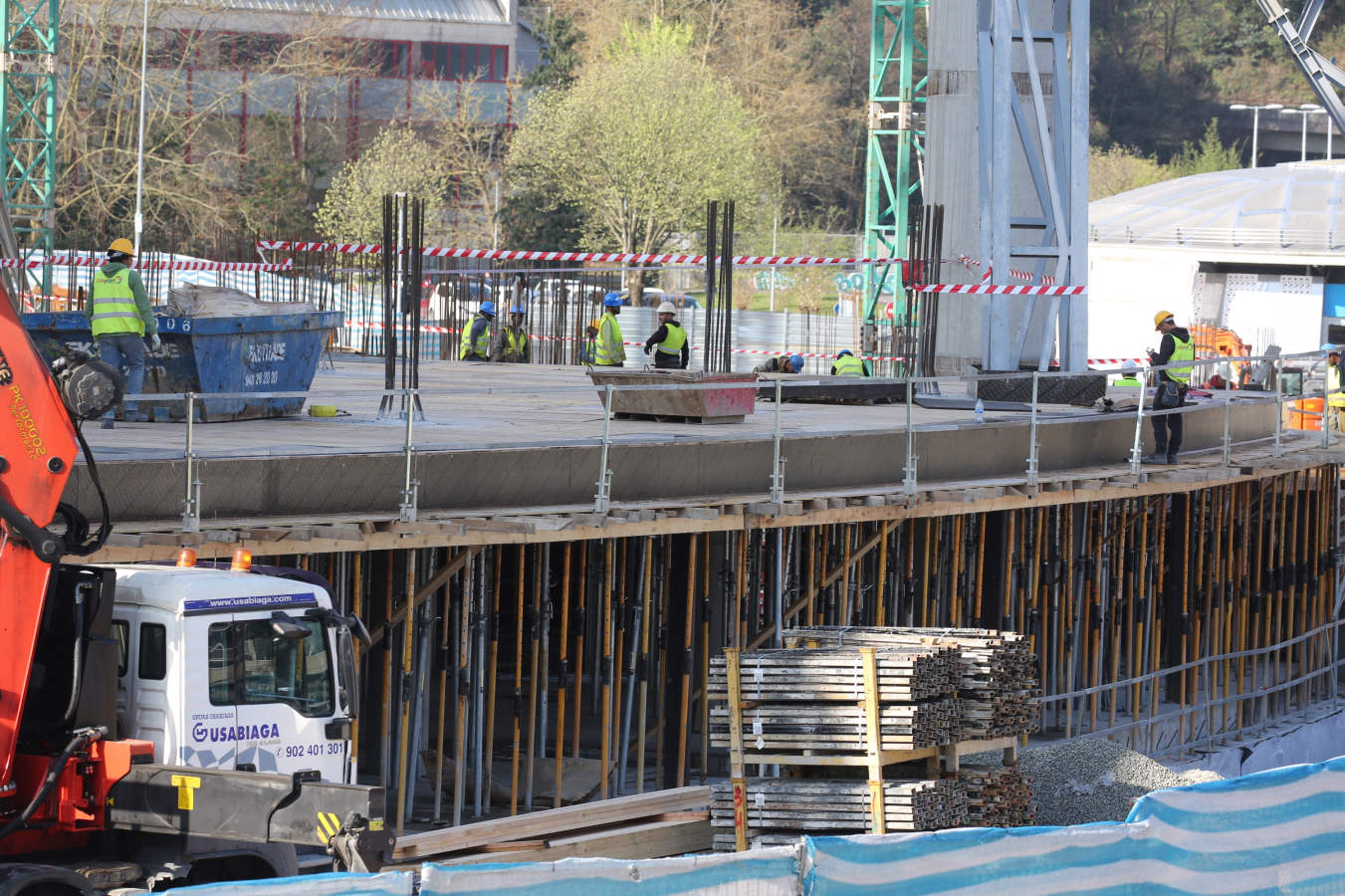 Las obras del nuevo campo de la Real Sociedad avanzan a buen ritmo.