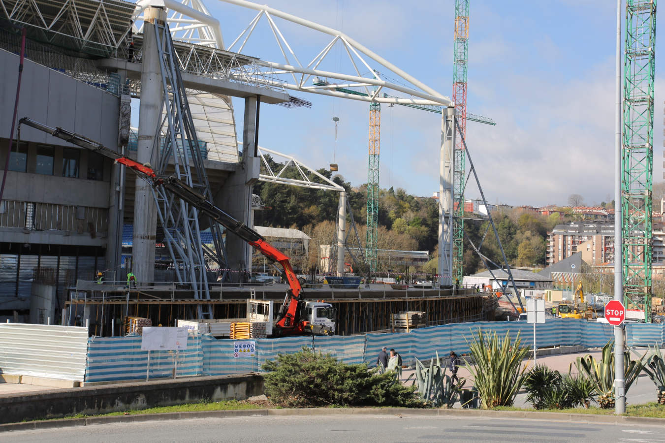 Las obras del nuevo campo de la Real Sociedad avanzan a buen ritmo.
