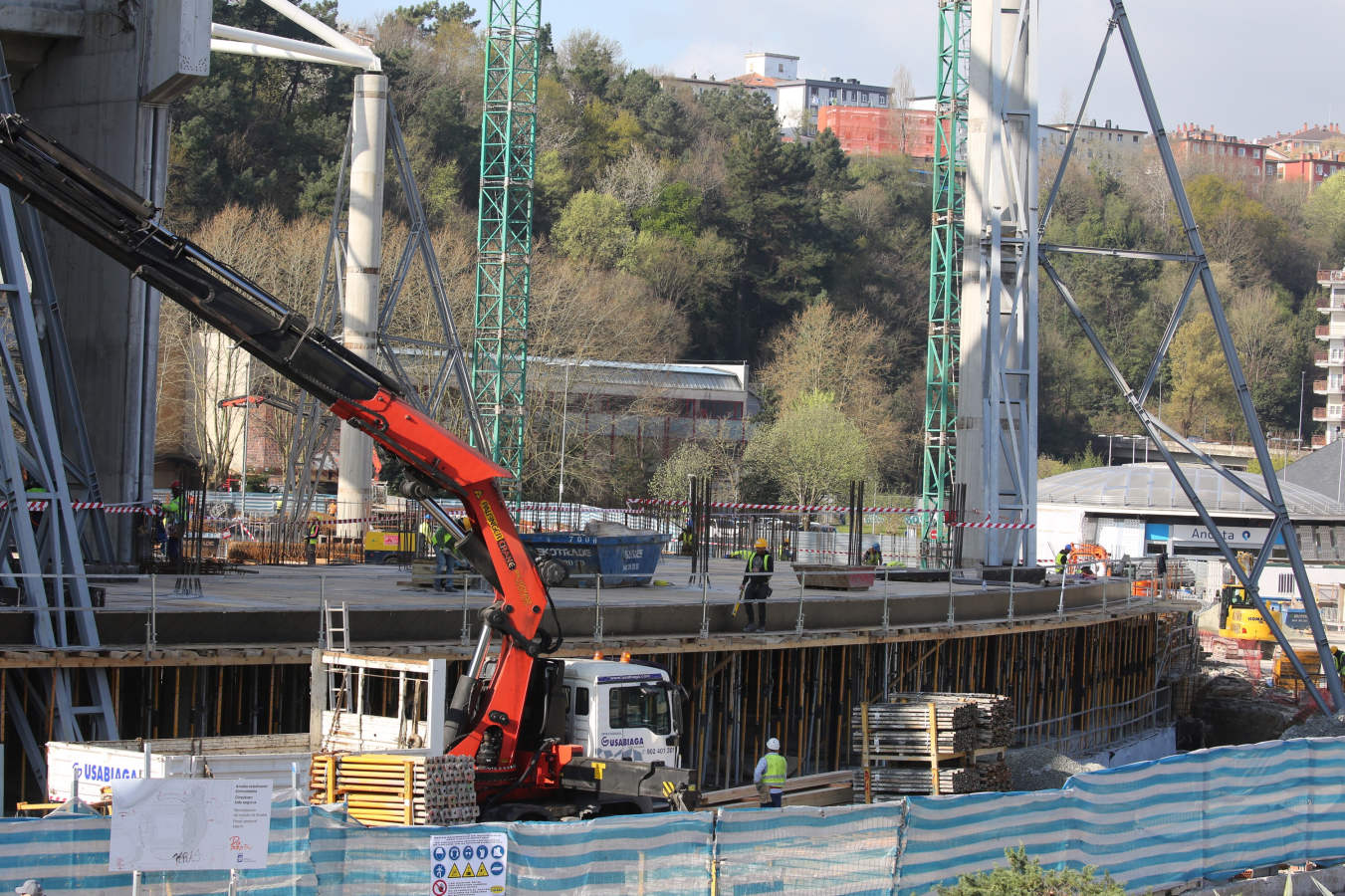 Las obras del nuevo campo de la Real Sociedad avanzan a buen ritmo.