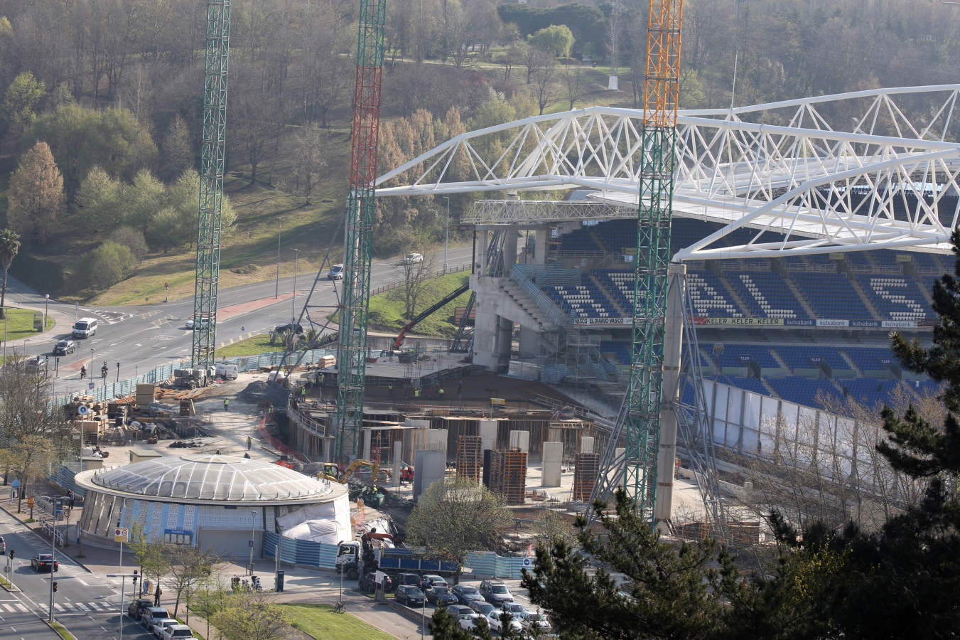 Las obras del nuevo campo de la Real Sociedad avanzan a buen ritmo.