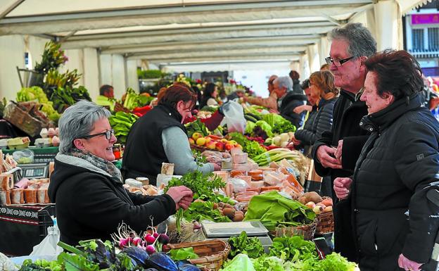 Siete grandes carpas cobijan a las caseras desde el lunes de la semana pasada.