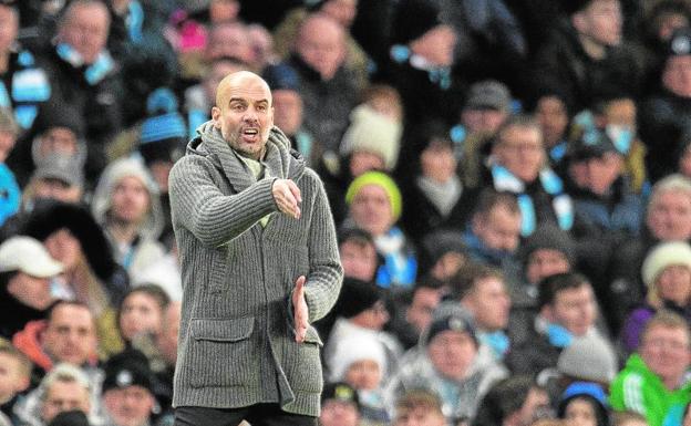 Pep Guardiola, durante un partido de esta temporada.