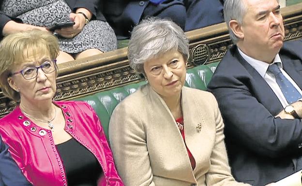 Theresa May, durante una sesión en el Parlamento británico.