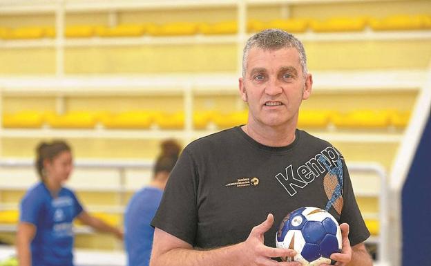 Imanol Álvarez, durante un entrenamiento del Super Amara Bera Bera.