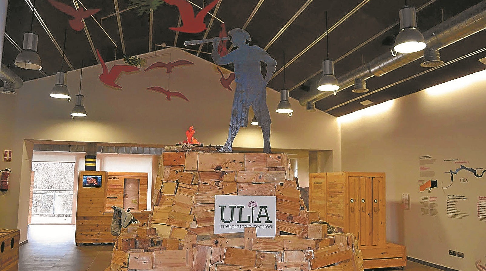 Imagen del interior del Centro de Interpretación de Ulia, que acogerá actividades en Semana Santa.