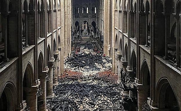 Galería. Así ha quedado el interior de la catedral.