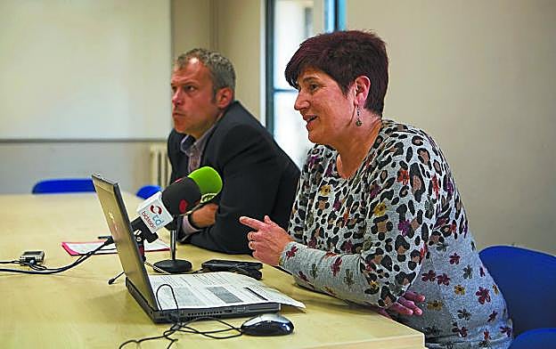 Balance. Sergio Corchón, delegado de Bienestar Social e Irune Hernández, técnica del área.