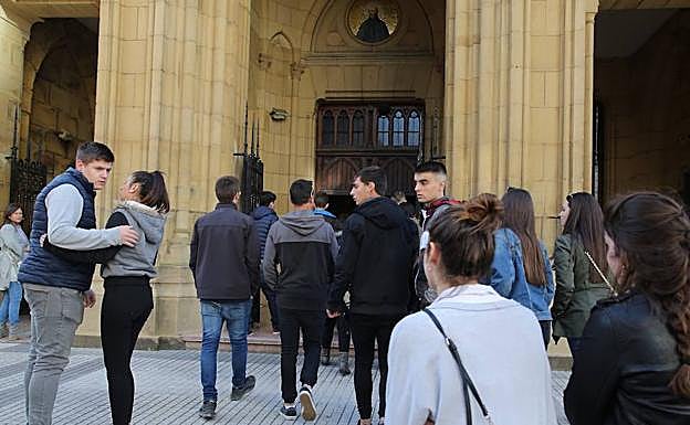 Despedida a Santi, este martes en San Sebastián. 