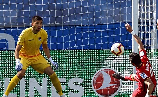 Rulli, durante el choque frente al Getafe. 