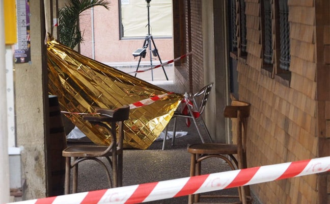 Zona donde se ha hallado el cadáver de la víctima. 