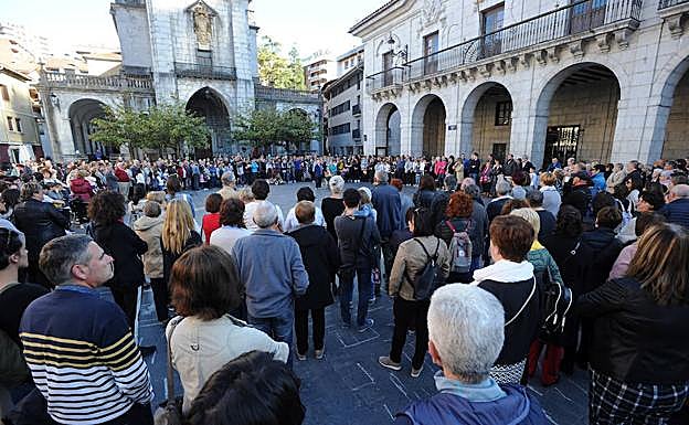 Imagen de la concentración de este lunes.