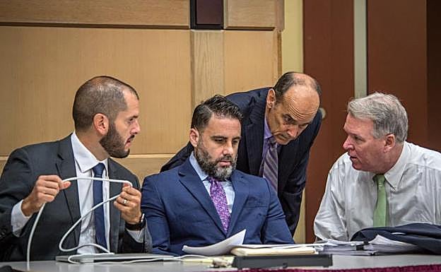 Pablo Ibar en la sesión del miércoles.