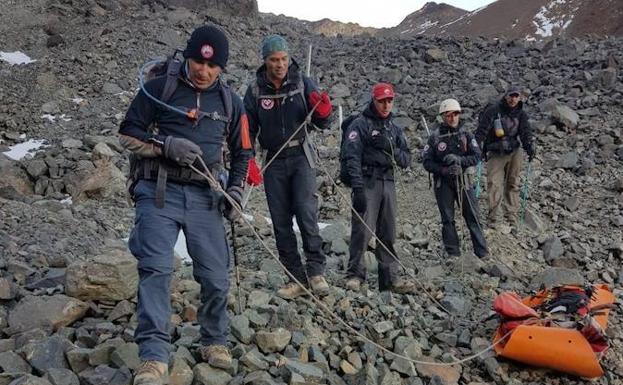 Rescate de los restos del español fallecido en los Andes.