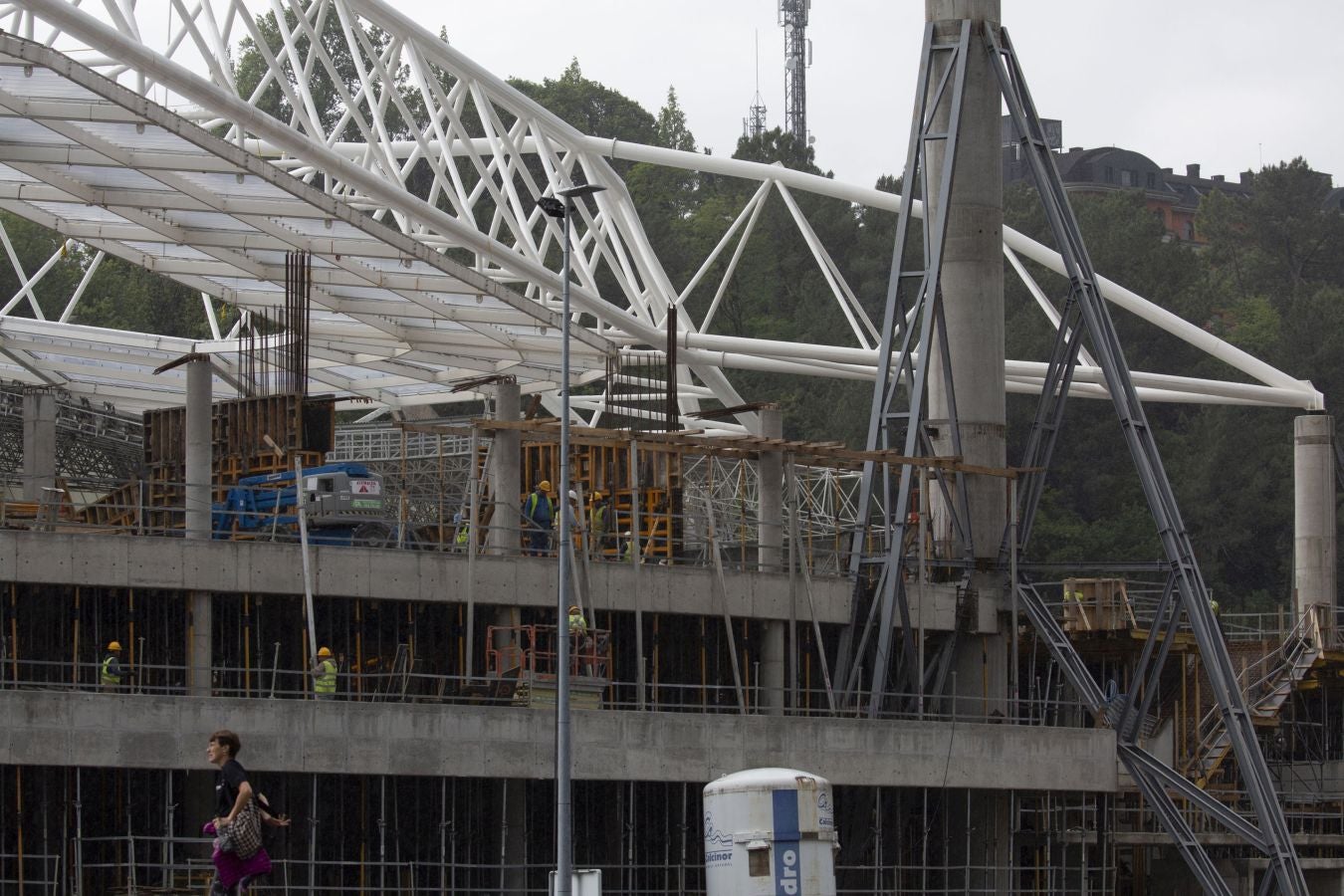 Fotos: Sin fútbol, las obras de Anoeta aceleran
