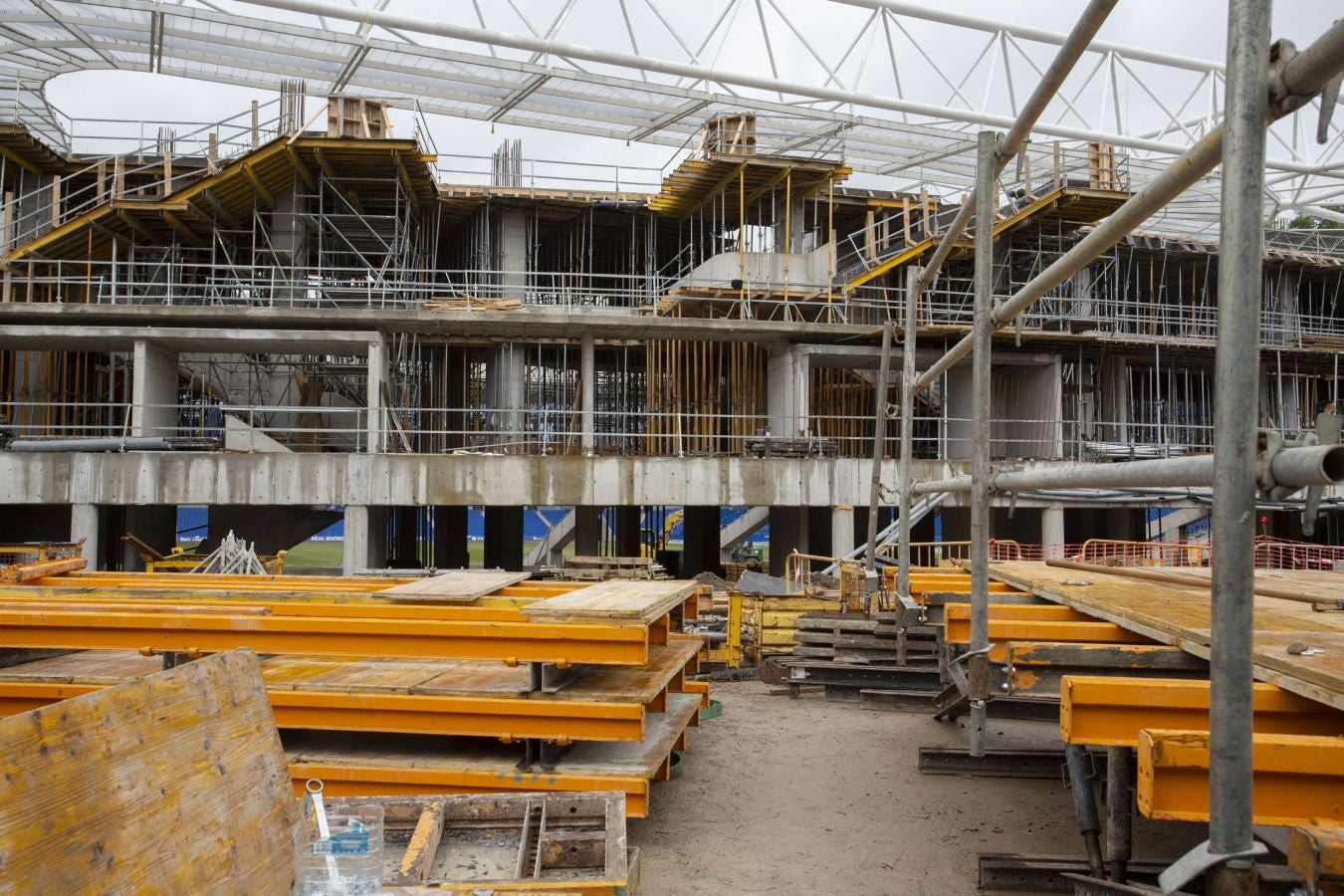 Fotos: Sin fútbol, las obras de Anoeta aceleran