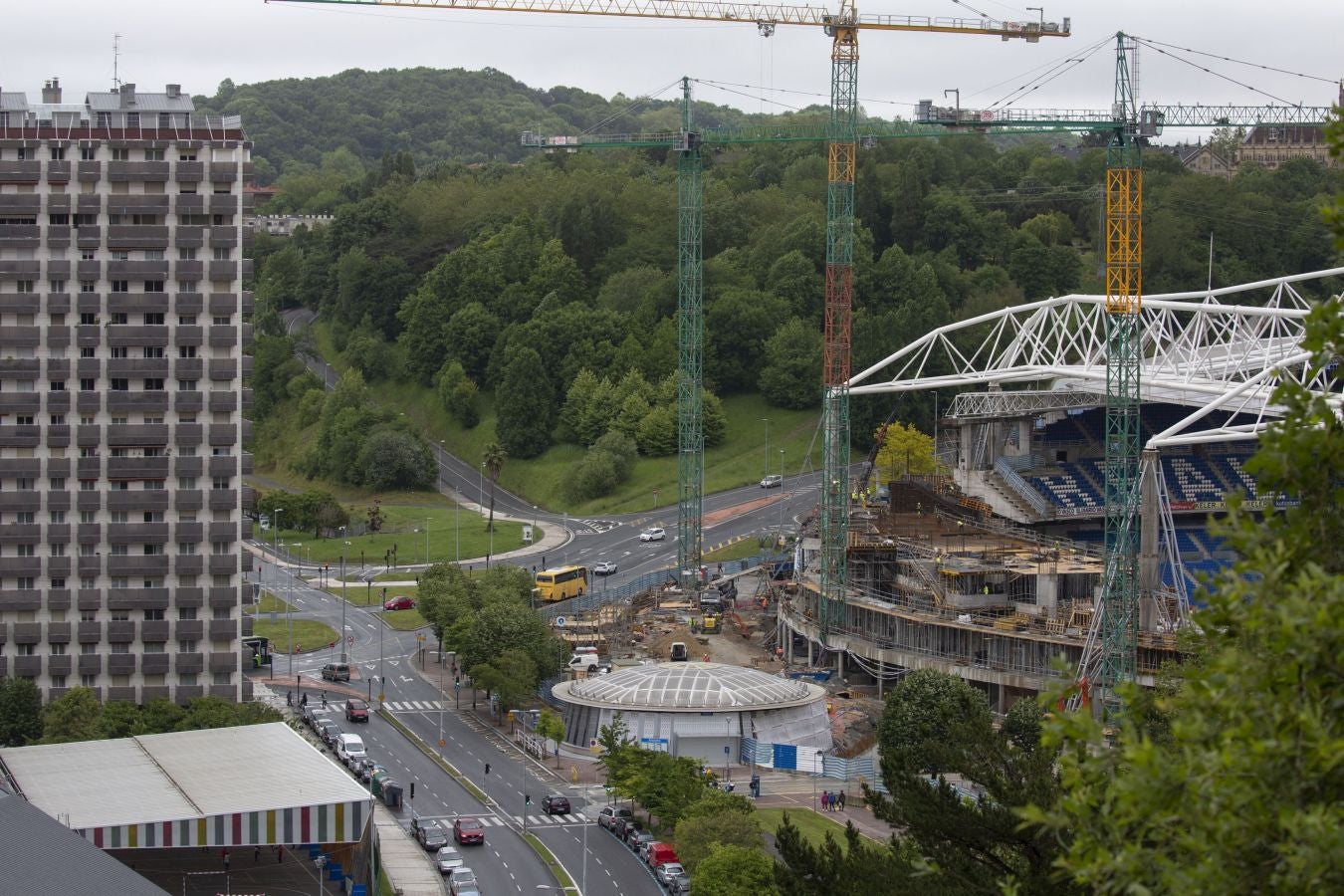 Fotos: Sin fútbol, las obras de Anoeta aceleran